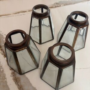 Elegant Bronze and Glass Light Covers